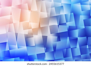 Light Pink, Blue vector template with rhombus. Abstract gradient illustration with rectangles. Smart design for your business advert.