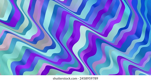 Light Pink, Blue vector template with curves. Abstract gradient illustration with wry lines. Pattern for commercials, ads.