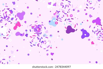 Light Pink, Blue vector template with chaotic shapes. Illustration with colorful gradient shapes in abstract style. Elegant design for wallpapers.