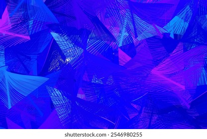 Light Pink, Blue vector template with chaotic shapes.