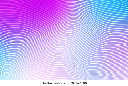 Light Pink, Blue vector template with abstract ribbons. Glitter abstract illustration with wry lines. The polygonal design for your web site.