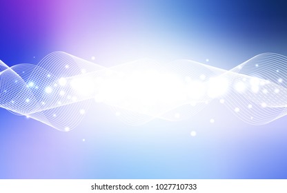 Light Pink, Blue vector texture with birthday confetti. Confetti on blurred abstract background with colorful gradient. The pattern can be used for new year ad, booklets.
