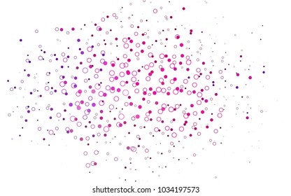 Light Pink, Blue vector  texture with disks. Modern abstract illustration with colorful water drops. New design for ad, poster, banner of your website.