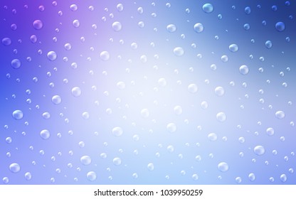 Light Pink, Blue vector texture with disks. Illustration with set of shining colorful abstract circles. The pattern can be used for ads, leaflets of liquid.