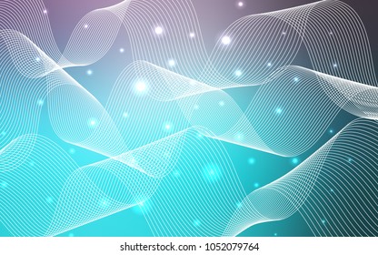 Light Pink, Blue vector texture with birthday confetti. Beautiful colored illustration with ribbon in celebration style. The pattern can be used for new year ad, booklets.