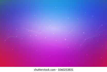 Light Pink, Blue vector texture with disks. Abstract illustration with colored bubbles in nature style. The pattern can be used for aqua ad, booklets.