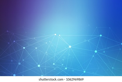 Light Pink, Blue vector texture with disks, lines. Abstract illustration with colorful discs and triangles. Completely new template for your brand book.