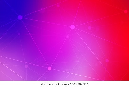 Light Pink, Blue vector texture with disks, lines. Modern abstract colorful illustration with spheres and lines. Completely new template for your brand book.