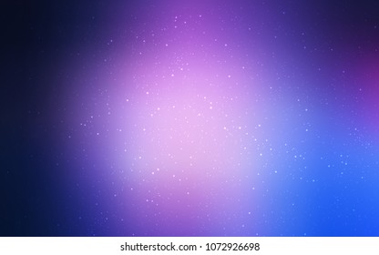 Light Pink, Blue vector texture with milky way stars. Modern abstract illustration with Big Dipper stars. Template for cosmic backgrounds.