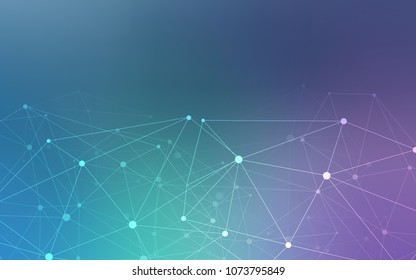 Light Pink, Blue vector texture with disks, lines. Colorful illustration with circles and lines in futuristic style. Pattern can be used for ads, leaflets.