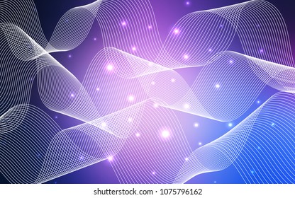 Light Pink, Blue vector texture with birthday confetti. Beautiful colored illustration with ribbon in celebration style. The pattern can be used for new year ad, booklets.