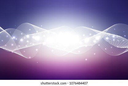 Light Pink, Blue vector texture with birthday confetti. Beautiful colored illustration with ribbon in celebration style. The pattern can be used for birthday gifts, congratulations.