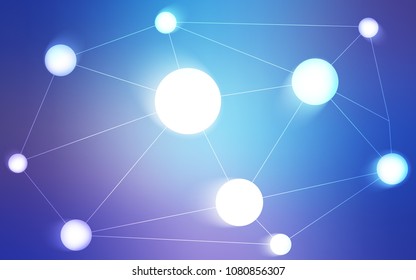 Light Pink, Blue vector texture with disks, lines. Colorful illustration with circles and lines in futuristic style. New design for ad, poster, banner of your website.