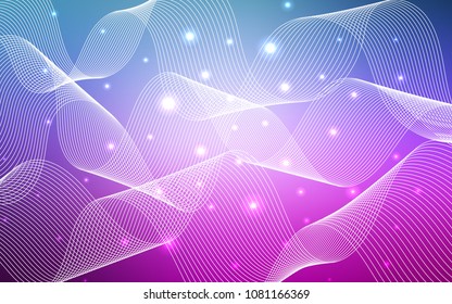 Light Pink, Blue vector texture with birthday confetti. Confetti on blurred abstract background with colorful gradient. The pattern can be used for new year ad, booklets.