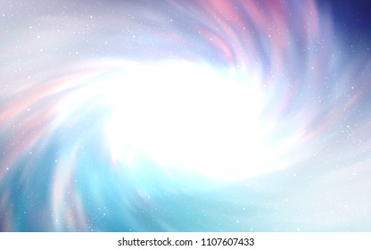 Light Pink, Blue vector texture with milky way stars. Modern abstract illustration with Big Dipper stars. Pattern for astronomy websites.