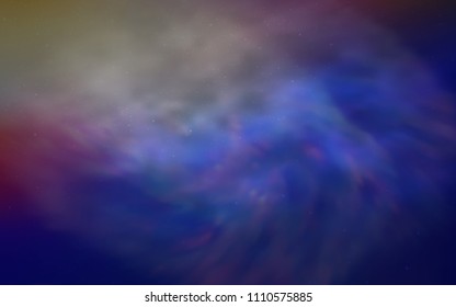 Light Pink, Blue vector texture with milky way stars. Glitter abstract illustration with colorful cosmic stars. Template for cosmic backgrounds.
