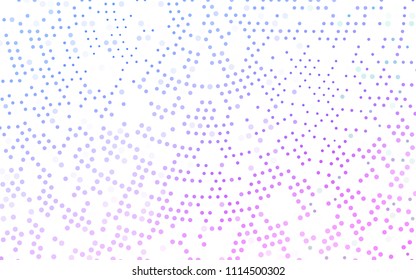 Light Pink, Blue vector  texture with disks. Abstract illustration with colored bubbles in nature style. Pattern can be used as texture of water, rain drops.