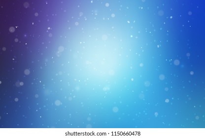 Light Pink, Blue vector texture with colored snowflakes. Decorative shining illustration with snow on abstract template. New year design for your business advert.
