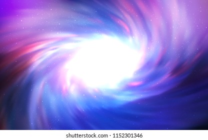 Light Pink, Blue vector texture with milky way stars. Space stars on blurred abstract background with gradient. Pattern for astrology websites.