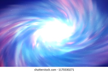 Light Pink, Blue vector texture with milky way stars. Modern abstract illustration with Big Dipper stars. Pattern for astrology websites.
