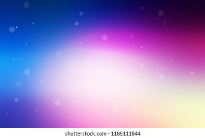 Light Pink, Blue vector texture with disks. Glitter abstract illustration with blurred drops of rain. Pattern can be used for beautiful websites.