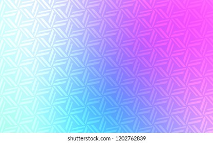 Light Pink, Blue vector texture with triangular style. Illustration with set of colorful triangles. Pattern for commercials.