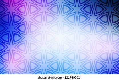 Light Pink, Blue vector texture with beautiful stars. Decorative illustration with stars on abstract template. Pattern for wrapping gifts.