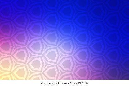 Light Pink, Blue vector texture with colorful hexagons. Blur background with colorful hexagons. New template for your brand book.