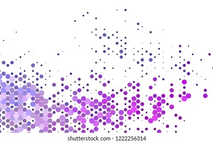 Light Pink, Blue vector texture with disks. Blurred bubbles on abstract backdrop with colorful gradient. Pattern for ads, booklets.