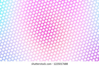 Light Pink, Blue vector texture with disks. Illustration with set of shining colorful abstract circles. Template for your brand book.