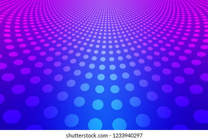 Light Pink, Blue vector texture with disks. Glitter abstract illustration with blurred drops of rain. Pattern can be used as texture of wallpapers.