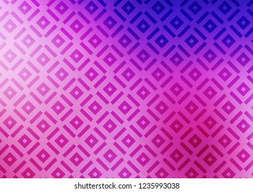 Light Pink, Blue vector texture with lines, rhombuses. Colorful illustration with lines, cubes on abstract template. Pattern for business booklets, leaflets.