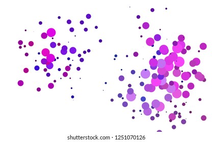 Light Pink, Blue vector texture with disks. Modern abstract illustration with colorful water drops. Template for your brand book.