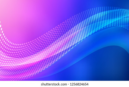 Light Pink, Blue vector texture with disks, lines. Design with connection of dots and lines on colorful background. Design for poster, banner of websites.