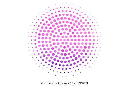 Light Pink, Blue vector texture with colorful hexagons. White background with colorful hexagons. Pattern can for your ad, booklets.
