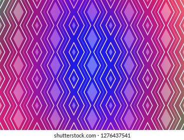 Light Pink, Blue vector texture with lines, rhombuses. Modern geometric abstract illustration with lines, squares. Pattern for ads, posters, banners.