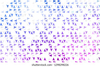Light Pink, Blue vector texture in triangular style. Triangles on abstract background with colorful gradient. Pattern can be used for websites.