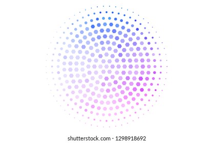 Light Pink, Blue vector texture with colorful hexagons. Glitter abstract illustration in hexagonal style. Pattern for texture of wallpapers.