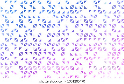 Light Pink, Blue vector texture in triangular style. Decorative design in abstract style with triangles. Template for wallpapers.