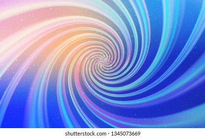 Light Pink, Blue vector texture with milky way stars. Shining illustration with sky stars on abstract template. Template for cosmic backgrounds.