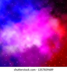 Light Pink, Blue vector texture with beautiful stars. Colorful illustration with abstract gradient stars. Pattern for new year ad, booklets.