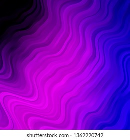 Light Pink, Blue vector texture with curves. Illustration in halftone style with gradient curves. Pattern for busines booklets, leaflets