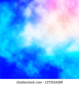 Light Pink, Blue vector texture with beautiful stars. Colorful illustration with abstract gradient stars. Pattern for new year ad, booklets.