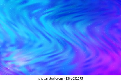 Light Pink, Blue vector texture with milky way stars. Blurred decorative design in simple style with galaxy stars. Pattern for astronomy websites.