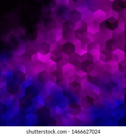 Light Pink, Blue vector texture with colorful hexagons. Colorful hexagons on blur backdrop. New template for your brand book.