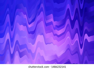 Light Pink, Blue vector texture with bent lines. Shining colorful illustration in simple style. New composition for your brand book.