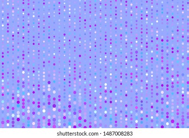 Light Pink, Blue vector texture with disks. Beautiful colored illustration with blurred circles in nature style. Pattern for beautiful websites.