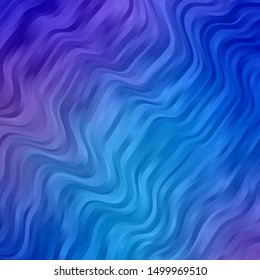 Light Pink, Blue vector texture with circular arc. Colorful illustration in abstract style with bent lines. Pattern for commercials, ads.