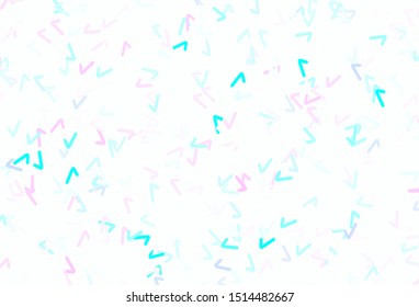 Light Pink, Blue vector texture with bent lines. An elegant bright illustration with gradient. Brand new design for your ads, poster, banner.