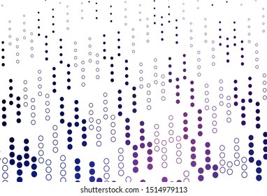 Light Pink, Blue vector texture with disks. Illustration with set of shining colorful abstract circles. Design for business adverts.